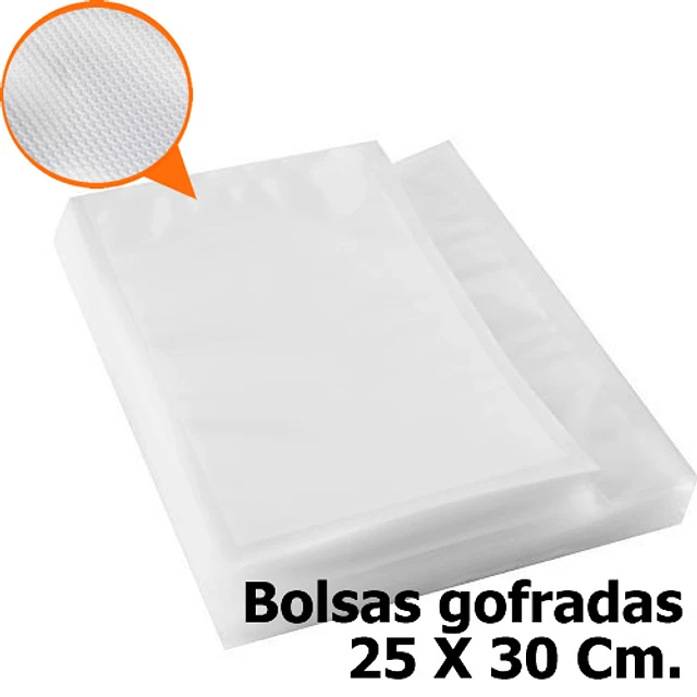 BOLSA VACIO 20X30 CM GOFRADA PT-100 UND RF-2003000090G