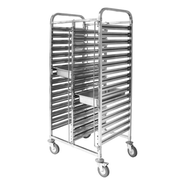 Carro Bandejero Acero Inox 16 X 2 Gn 1/1 32 Niv Total 550x740x1705