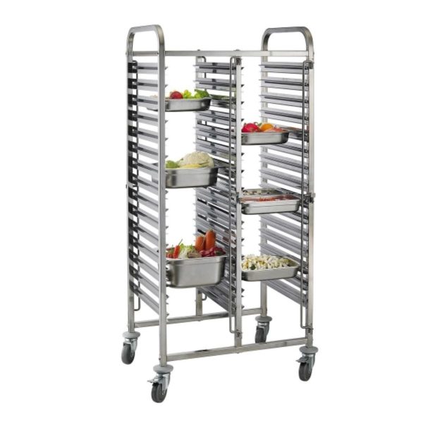 Carro Bandejero Acero Inox 16 X 2 Gn 1/1 32 Niv Total 550x740x1705 - Imagen 2